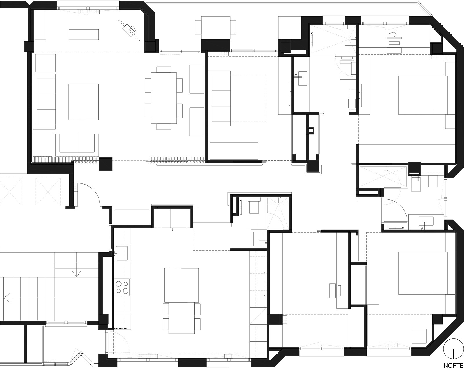 Se muestra el plano de la vivienda